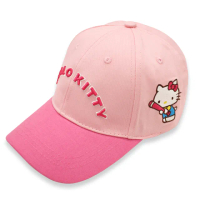 【HELLO KITTY】凱蒂貓~Hello Kitty字樣粉紅色親子棒球帽(正廠原版台灣授權)