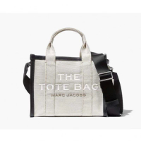 MARC JACOBS 馬克雅克布 MJ包 THE MINI TOTE 迷你款 自然色帆布皮革 H017M02PF21 可斜揹可手提 1pc