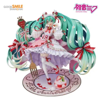 Original Good Smile Vocaloid Hatsune Miku 15Th Anniversary Mori Cangyuan Strawberry Cake Anime Figure Model Toy for Girl Gift