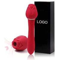 Hot Sale Waterproof Silicone Clit Sucking Nipple Stimulator Clit Sucker Rose Vibrator for Women Lipstick Vibrator