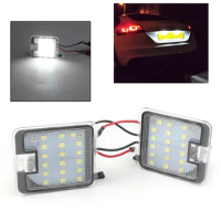 Auto License Plate Lamp LED Lights For Ford Kuga 2003-up Focus 2013-up &amp; S-MAX C-MAX Mondeo Escape 2Pcs