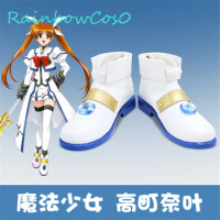 Magical Girl Lyrical Nanoha Nanoha Takamachi Cosplay Shoes Boots Game Anime Halloween RainbowCos0 W1511
