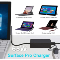 Surface Pro Charger 65W For Microsoft Surface Pro 9 Pro 8 Pro X Pro 7 Pro 6 Pro 5 Pro 4 Pro 3 Surface Laptop 1 2 3 Surface Go 2