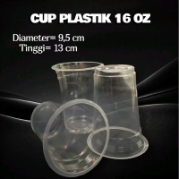 Gelas es/Gelas seal/Cup Plastik 16 oz