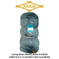 Jaring Nylon (Multi) Arida A.S BLUE 210D/12 X 4\ X 140 MD X 100 Yard SR. DK"