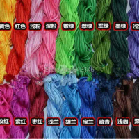 Wholesale Various Colors 22pc/lot 1.5mm Macrame Shamballa Bracelet Beading Rattail Braided Nylon Cord Chinese Knot String Thread