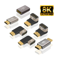 UHD 2.1 Version 8K@60Hz 4K@144Hz Adapters Male Female Gold-Plated Connector HD Cable Extender for Laptop PC Camera Monitor HDTV