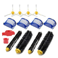 Aksesori Ganti untuk iRobot Roomba 500 / 600 / 700 Series | Berus Utama & Berus Sisi | Penapis HEPA