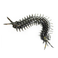 DIY Movable Metal Centipede Model Kit Mechanical 3D Puzzle Model Kit Diy Assembly Toy for Kids Adults Creative Gift - Silver