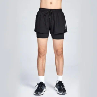 LO Men's Sports Shorts for Running Training Fitness Shorts with Inner Lining and Anti Glare Men's Sports Pants