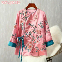 Chinese raditional clothes embroidery shirt woman china style Vintage qipao fashion blouses cheongsam Oriental dress hanfu