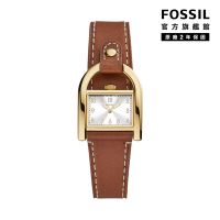 FOSSIL Harwell 義式經典馬鞍女錶 棕色真皮錶帶 28MM ES5264
