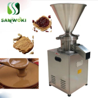 Tahini peanut butter machine colloid mill maker machine in vertical type Peanut butter Colloid mill Machine for blueberry Jam