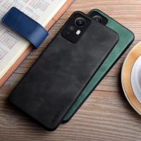 Leather Case For Xiaomi Redmi Note 12S funda smooth feel matte durable phone cover for redmi note 12s case coque