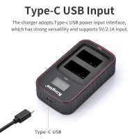KingMa EN-EL20 แบตเตอรี่ LCD Type-C USB ที่ชาร์จคู่สำหรับ Nikon COOLPIX P1000 P950 J1 J2 J3 S1 กล้อง