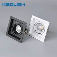 Gu10 Mr16 LED Ceiling Downlights Frame Recessed Square Rotatable Lamps Holder Double Ring LED Socket Base Spot Bracket Fitting