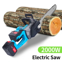 2200W Electric Saw Brushless Motor Chainsaw Logging Pruning Saw handheld Chainsaw Tools Rechargeable Battery For Wood Cutter