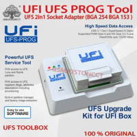 NEW 2022 Original UFi UFS-Prog /UFS ToolBox + UFS 2 in 1 Socket Adapter ( UFS BGA 153,UFS BGA 254 ) for UFI Box Works