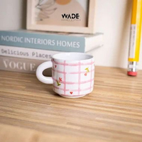 Mug Keramik | Series Lukis | Handmade By Wade Keramika Mug Bunga Tulip