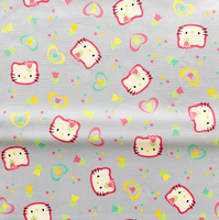 【震撼精品百貨】Hello Kitty 凱蒂貓~日本三麗鷗SANRIO KITTY日本正版布料110X100CM-金香藍*13885