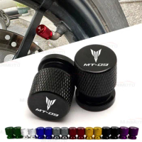 7 Colors Motorcycle CNC Wheel Tire Valve Air Port Stem Caps Covers Accessories For YAMAHA MT-09 MT09 Mt 09 2017 2018 2019 Black