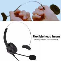 H300 Telephone Headset Useful 3.5mm 2.5mm RJ9 Lossless Telephone Headset Ergonomic Telephone Headphone for Telemarketing