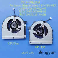 New Original Laptop CPU Cooling Fan For Lenovo ideapad Gaming 3-15ACH6 82K2 3-15IHU6 Fan 5H40S20431 FNLX DFS5M325063B1H FNLY 5V