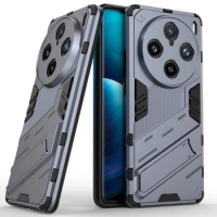Fall Drop Protection Phone Cases For Vivo X100 X90 X80 Pro / X100 Tough Rugged Armor Impact Stand Holder Shell Case
