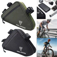 Bicycle Triangle Bag Bike Frame Front Tube Bag Large Capacity Bicycle Frame Bag with Side Pockets Waterproof for MTB Road Bike