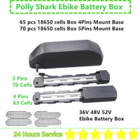 60 65 70 pcs 18650 Cells Ebike Battery Box Solutions 36v 48v 52v Polly Shark Down Tube Dolphin E-bike Battery Box DP6 DP-6