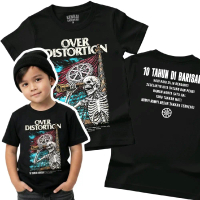 Kaos Anak Band over distortion usia 1 sampai 12 tahun