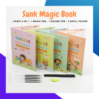 Sank Magic Book / Magic Practice Book 1 set isi 4 buku + pen + refill / Set Buku Latihan Belajar Men