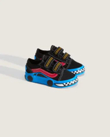 Vans Kids OLD SKOOL V CAR - VN000EE7Y61 - BLACK/BLUE, 10 BLACK/BLUE
