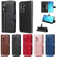 100pcs/Lot Flip Leather Phone Case For Huawei Nova 9SE 9 8i Honor 50SE 60 Pro 10X 9X Lite X20 Y7A Zipper Wallet Cover Card Bags