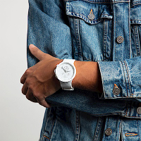 SWATCH BIG BOLD系列手錶CHEQUERED WHITE 白色時空(47mm)