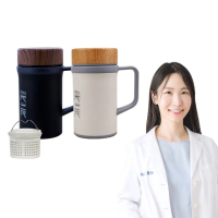 【IKUK 艾可】真陶瓷保溫杯-真瓷濾茶器手把保溫杯500ml(辦公杯/陶瓷咖啡杯/陶瓷保溫瓶/咖啡保溫杯)