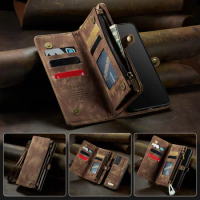 CaseMe Zipper Wallet 2 In1 Design Flip Leather Case For Samsung Galaxy A34 A54 A53 A33 A32 A31 A12 A14 5G A51 A71 4G A52 A72 A30