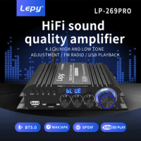LEPY LP-269PRO 4.1 Channel Amplifier Bluetooth 5.0 Coaxial In USB SD FM Function Subwoofer Output Home Theater Amplificador