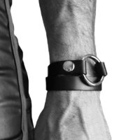 Gay Rave Harness Mens Belt PU Leather Bracelet Sex Toys For Men Lingerie Underwear Garter Belt Wristband Punk Jewelry