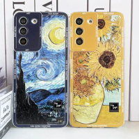 Van Gogh Art Case For Samsung Galaxy S20 Plus S21 FE S22 S23 Ultra A53 A52 A54 S24 Sunflowers The Starry Night Aesthetic Cover