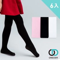 【ONEDER 旺達】D&amp;G兒童韻律褲襪 6入超值組(超細纖維 保暖親膚)