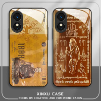 For OPPO A2X Chuchok luck temple Rahoo Tempered glass phone case Maha Wetsandon Chadok Shockproof Ca