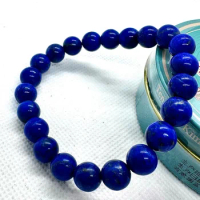 Natural Stone Blue Lapis lazuli Bracelets for Women Girls Gifts 2023 Fall Fashion Jewelry Beads 9mm Round Vintage Charms New 1pc
