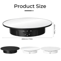 Foleto 20cm 360 Degree 220V Electric Auto-Rotation Photography Rotating  Turntable Display Stand For Product Display