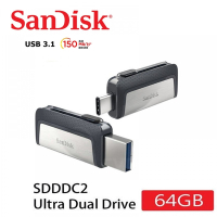 SanDisk 晟碟 全新版 64GB Ultra Dual USB3.1 Type-C OTG 原廠平輸(原廠5年保固 雙用隨身碟)