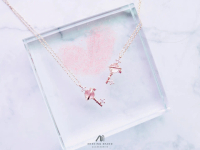ROSEGOLD SATURN PINK DIAMOND (KEY) สร้อยคอ 02-0049