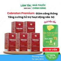 Combo 5 hộp Cebraton Premium hỗ trợ hoạt huyết tăng tuần hoàn máu não - Hộp 30 viên lamtin Pharmacẏ
