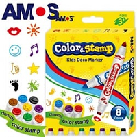 韓國 AMOS 8色印章彩色筆