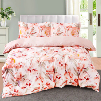 Aussino Contempo Helena 100% Cotton Fitted Sheet Set / Quilt Cover Set - Elegant, Feminine Design wi