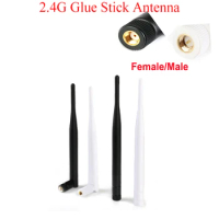 2PCS 2.4G Antenna RP-SMA WIFI Antenna Wireless Router Connector 2.4GHz 6DBI Male Female For Drones RC Racer Multi-copter